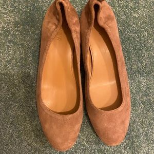 Taupe JCrew Block Heels